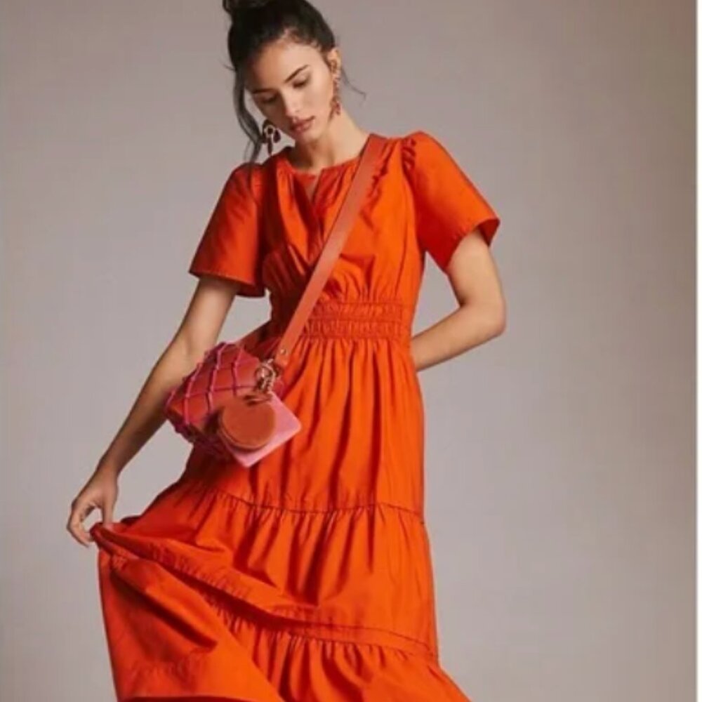 Anthropologie Somerset Dress in Red, Size Medium